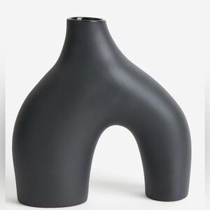 Modern Black Sculptural Vase